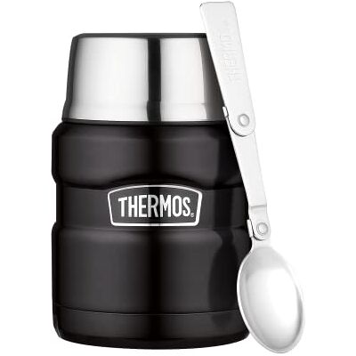 Thermos Stainless King container voor levensmiddelen, roestvrij staal, matzwart, 0,47 l Thermos Stainless King container voor levensmiddelen, roestvrij staal, matzwart, 0,47 l