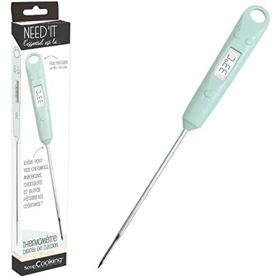 ScrapCooking Scrap Cooking 5179 Digitale thermometer voor keuken, gebak, compatibel met inductie, voedselthermometer met roestvrijstalen sonde en digitaal display, ideaal voor het koken van chocolade, karamel, suiker ScrapCooking Scrap Cooking 5179 Digitale thermometer voor keuken, gebak, compatibel met inductie, voedselthermometer met roestvrijstalen sonde en digitaal display, ideaal voor het koken van chocolade, karamel, suiker