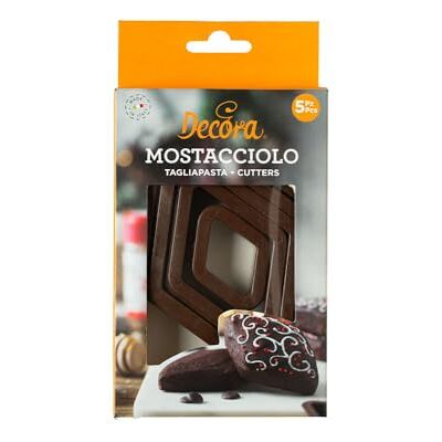 Decora 0255085 5 stuks MOSTACCIOLO, kunststof, bruin, 15 x 9 x 4 cm Decora 0255085 5 stuks MOSTACCIOLO, kunststof, bruin, 15 x 9 x 4 cm