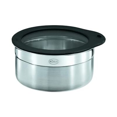 RÖSLE Lunchbox, voedselbox van roestvrij staal 18/10 voor het bewaren van levensmiddelen, hygiënisch en smaakneutraal, vaatwasmachinebestendig, 12 cm (L), 6 cm (H) RÖSLE Lunchbox, voedselbox van roestvrij staal 18/10 voor het bewaren van levensmiddelen, hygiënisch en smaakneutraal, vaatwasmachinebestendig, 12 cm (L), 6 cm (H)