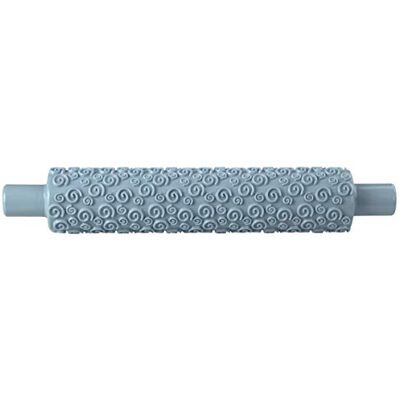 Zenker Candy 31 cm kunststof deegroller voor het versieren van suikertaarten, kleur: ijsblauw, hoeveelheid: 1 stuk Zenker Candy 31 cm kunststof deegroller voor het versieren van suikertaarten, kleur: ijsblauw, hoeveelheid: 1 stuk