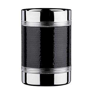Premier Housewares Flessenkoeler met gehamerde zwarte roestvrijstalen band Premier Housewares Flessenkoeler met gehamerde zwarte roestvrijstalen band