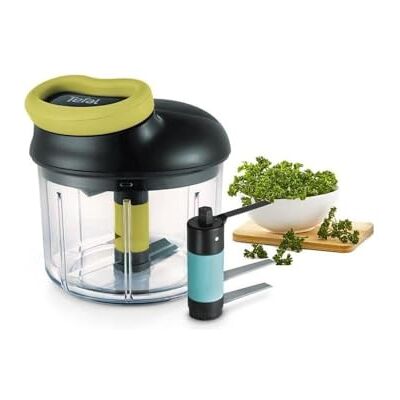 Tefal K1321224 Handmatige hakmolen 5 seconden, 900 ml, hakken, snijden, mixen, groenten, noten, uien, messen van roestvrij staal, snelle en eenvoudige keuken Tefal K1321224 Handmatige hakmolen 5 seconden, 900 ml, hakken, snijden, mixen, groenten, noten, uien, messen van roestvrij staal, snelle en eenvoudige keuken