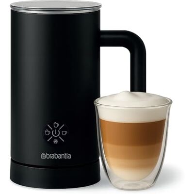 Brabantia Melkopschuimer 500 W – 4 instellingen voor romig schuim en warme melk – gemakkelijk te reinigen, compact design – zwart, BBEK1048 Brabantia Melkopschuimer 500 W – 4 instellingen voor romig schuim en warme melk – gemakkelijk te reinigen, compact design – zwart, BBEK1048