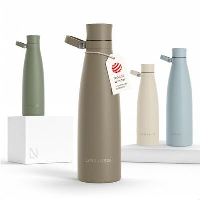 LARS NYSØM Thermosfles, roestvrij staal, 750 ml, metaal, geïsoleerde Roestvrijstalen thermosfles, 12 uur warm, 24 uur koud, waterdichte drinkfles voor sport en fiets, waterfles LARS NYSØM Thermosfles, roestvrij staal, 750 ml, metaal, geïsoleerde Roestvrijstalen thermosfles, 12 uur warm, 24 uur koud, waterdichte drinkfles voor sport en fiets, waterfles