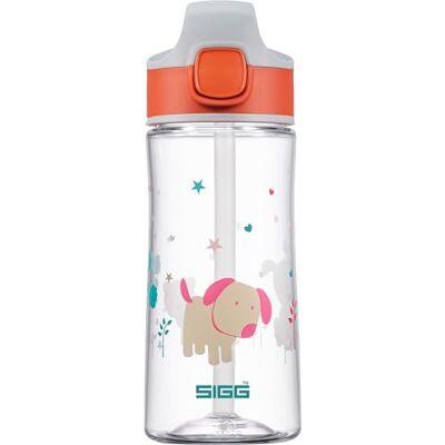 Sigg Miracle Puppy Friend Drinkfles voor kinderen (0,45 l), waterfles met één hand met lekvrije sluiting, herbruikbare drinkfles van duurzaam Tritan Sigg Miracle Puppy Friend Drinkfles voor kinderen (0,45 l), waterfles met één hand met lekvrije sluiting, herbruikbare drinkfles van duurzaam Tritan