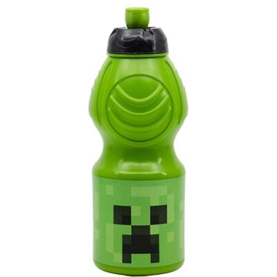 Stor Minecraft Bouteille d'eau en plastique pour enfant avec fermeture anti-goutte de 400 ml Stor Minecraft Bouteille d'eau en plastique pour enfant avec fermeture anti-goutte de 400 ml