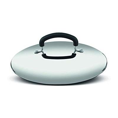 Lagostina Praktisch deksel van roestvrij staal 18/10, grijs en zwart, diameter 18 cm Lagostina Praktisch deksel van roestvrij staal 18/10, grijs en zwart, diameter 18 cm