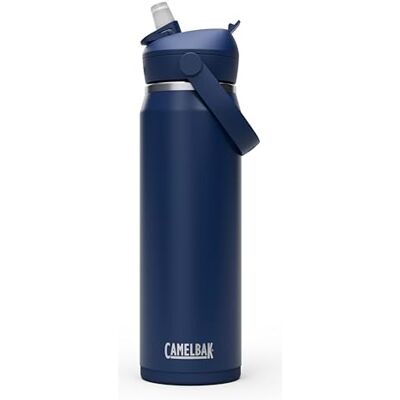 CAMELBAK Thrive Flip Straw thermosfles, roestvrij staal, fles, marineblauw, 740 ml CAMELBAK Thrive Flip Straw thermosfles, roestvrij staal, fles, marineblauw, 740 ml