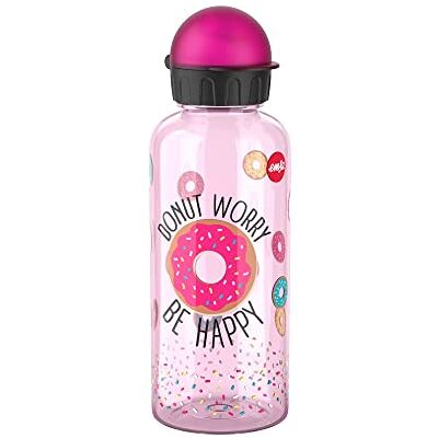 Emsa N30607 Tritan-drinkfles, inhoud 0,6 liter, 100% veilig, praktisch, hygiënisch, lekvrij, veilig, slim deksel, robuust, design: donut Emsa N30607 Tritan-drinkfles, inhoud 0,6 liter, 100% veilig, praktisch, hygiënisch, lekvrij, veilig, slim deksel, robuust, design: donut
