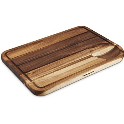 Cole & Mason Berden Snijplank van acaciahout met groef voor vruchtensap, 467 x 347 x 29 mm, niet vaatwasmachinebestendig Cole & Mason Berden Snijplank van acaciahout met groef voor vruchtensap, 467 x 347 x 29 mm, niet vaatwasmachinebestendig