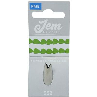 PME JEM NZ352 spuittuit, blad/poinsettia, roestvrij staal, zilverkleurig, 2 x 2 x 3,5 cm PME JEM NZ352 spuittuit, blad/poinsettia, roestvrij staal, zilverkleurig, 2 x 2 x 3,5 cm