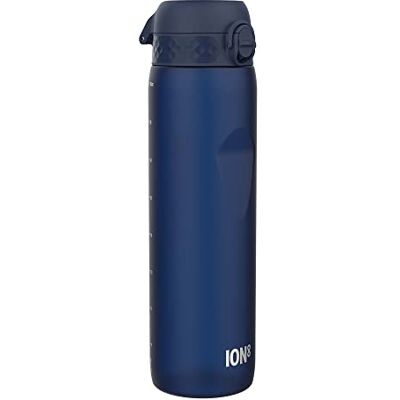 Ion8 Drinkfles, 1 l, 1000 ml, lekvrij, gemakkelijk te openen, veilige vergrendeling, draaggreep, vaatwasmachinebestendig, BPA-vrij, ideaal voor sport en sportschool, marineblauw Ion8 Drinkfles, 1 l, 1000 ml, lekvrij, gemakkelijk te openen, veilige vergrendeling, draaggreep, vaatwasmachinebestendig, BPA-vrij, ideaal voor sport en sportschool, marineblauw