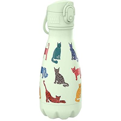 Ion8 Lekvrije waterfles, vacuüm-geïsoleerd, katten, 280 ml Ion8 Lekvrije waterfles, vacuüm-geïsoleerd, katten, 280 ml