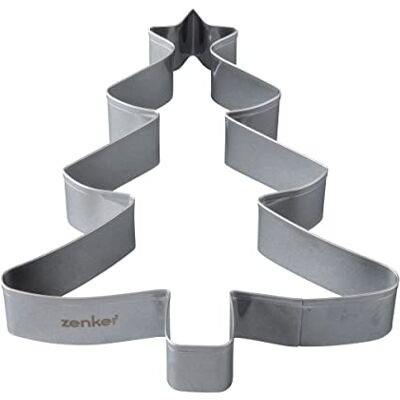 Zenker XL uitsteekvorm voor kerstkoekjes, uitsteekvorm voor heerlijke dennenkoekjes en zoete koekjes, 2-in-1 uitsteekvorm en roestvrijstalen bakframe Zenker XL uitsteekvorm voor kerstkoekjes, uitsteekvorm voor heerlijke dennenkoekjes en zoete koekjes, 2-in-1 uitsteekvorm en roestvrijstalen bakframe