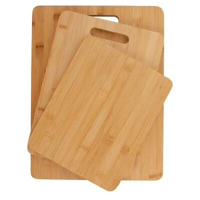 Florina Set van 3 Canada bamboe snijplanken, natuurlijke planken van bamboe, antibacteriële keukenplank, universele planken voor kaas, vlees, fruit, groenten Florina Set van 3 Canada bamboe snijplanken, natuurlijke planken van bamboe, antibacteriële keukenplank, universele planken voor kaas, vlees, fruit, groenten