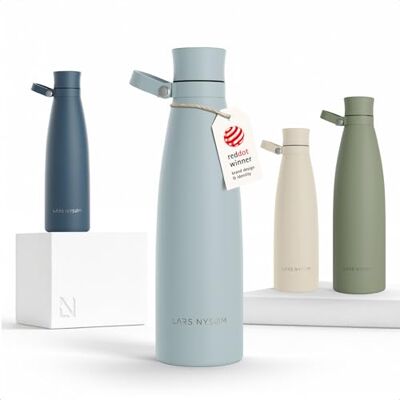 LARS NYSØM Thermosfles, roestvrij staal, 750 ml, metaal, geïsoleerde Roestvrijstalen thermosfles, 12 uur, warm, 24 uur, koud, waterdichte drinkfles voor sport en fiets, waterfles LARS NYSØM Thermosfles, roestvrij staal, 750 ml, metaal, geïsoleerde Roestvrijstalen thermosfles, 12 uur, warm, 24 uur, koud, waterdichte drinkfles voor sport en fiets, waterfles