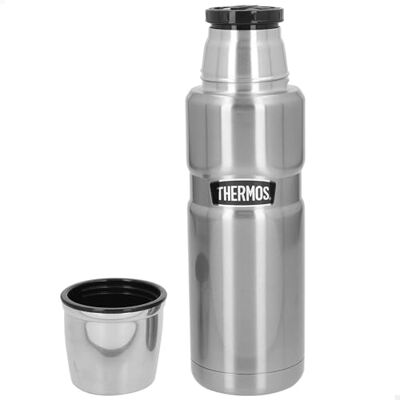 Thermos Roestvrijstalen fles, gematteerd roestvrij staal, 470 ml, fles met drinkbeker 4003.205.047 vaatwasserbestendig, houdt de fles 12 uur warm, 24 uur koud, BPA-vrij Thermos Roestvrijstalen fles, gematteerd roestvrij staal, 470 ml, fles met drinkbeker 4003.205.047 vaatwasserbestendig, houdt de fles 12 uur warm, 24 uur koud, BPA-vrij