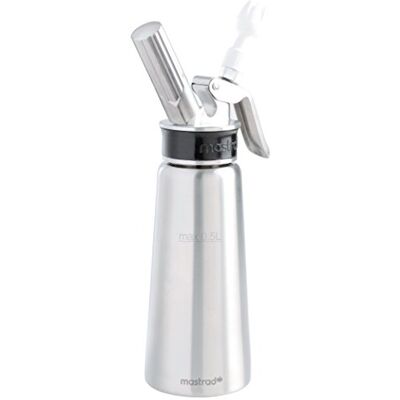 mastrad Professionele sifon 0,5 l chantilly crème-sauzen, warm of koud schuim, afneembare kop, roestvrij staal, zeer robuust, ergonomisch, levering met 3 opzetstukken en reinigingsborstel mastrad Professionele sifon 0,5 l chantilly crème-sauzen, warm of koud schuim, afneembare kop, roestvrij staal, zeer robuust, ergonomisch, levering met 3 opzetstukken en reinigingsborstel