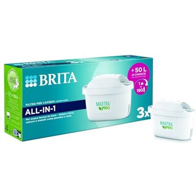 Brita Maxtra Pro All-in-1 filterset, wit, waterbehandeling en zuivering, 3 stuks Brita Maxtra Pro All-in-1 filterset, wit, waterbehandeling en zuivering, 3 stuks