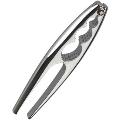 Fackelmann 48218 Premium, notenkraker en schaaldieren, verchroomd staal, zilverkleurig, 17,5 x 4 x 1,3 cm, grijs Fackelmann 48218 Premium, notenkraker en schaaldieren, verchroomd staal, zilverkleurig, 17,5 x 4 x 1,3 cm, grijs