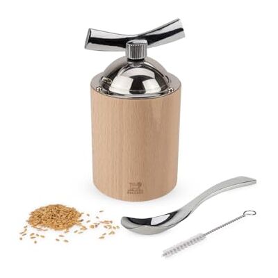 Peugeot Isen Handmatige lijnzaadmolen, kleur: naturel, maat: 13 cm, materiaal: hout/roestvrij staal, 34535 Peugeot Isen Handmatige lijnzaadmolen, kleur: naturel, maat: 13 cm, materiaal: hout/roestvrij staal, 34535