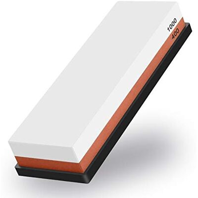 EMSMIL Slijpsteen, 2-in-1, 400/1000, korrel, dubbelzijdig, water, professionele slijpstenen, messenslijper, met antislip siliconen EMSMIL Slijpsteen, 2-in-1, 400/1000, korrel, dubbelzijdig, water, professionele slijpstenen, messenslijper, met antislip siliconen