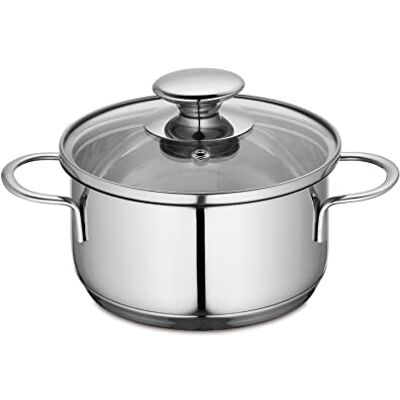Küchenprofi 2370702814 roestvrij staal met glazen deksel Küchenprofi 2370702814 roestvrij staal met glazen deksel