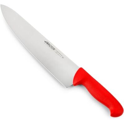 Arcos Professioneel koksmes – lemmet van roestvrij staal nitrum 30 cm – handvat van rood polypropyleen – duurzaamheid en precisie bij het snijden – serie 2900 Arcos Professioneel koksmes – lemmet van roestvrij staal nitrum 30 cm – handvat van rood polypropyleen – duurzaamheid en precisie bij het snijden – serie 2900
