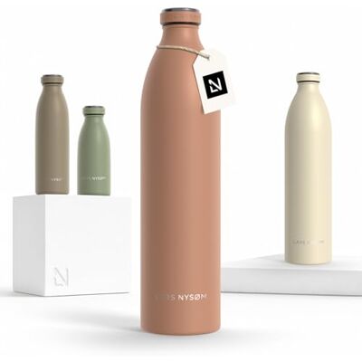 LARS NYSØM Drinkfles van roestvrij staal, 1500 ml, 1,5 l, geïsoleerde waterfles, waterdichte drinkfles voor sport, fiets, kinderen (blush roze, XL 1500 ml) LARS NYSØM Drinkfles van roestvrij staal, 1500 ml, 1,5 l, geïsoleerde waterfles, waterdichte drinkfles voor sport, fiets, kinderen (blush roze, XL 1500 ml)