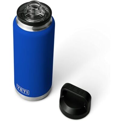 YETI Rambler Bottle Chug, geïsoleerde roestvrijstalen vacuümfles met lekvrije doorndop, koningsblauw, 1 liter YETI Rambler Bottle Chug, geïsoleerde roestvrijstalen vacuümfles met lekvrije doorndop, koningsblauw, 1 liter