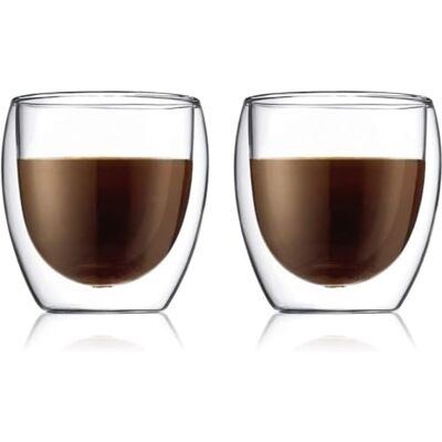 Bodum 4558-10, set met 2 dubbelwandige glazen, transparant Bodum 4558-10, set met 2 dubbelwandige glazen, transparant