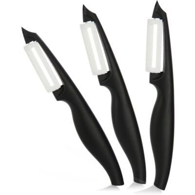 com-four ® 3x Éplucheur en céramique pour fruits et légumes com-four ® 3x Éplucheur en céramique pour fruits et légumes