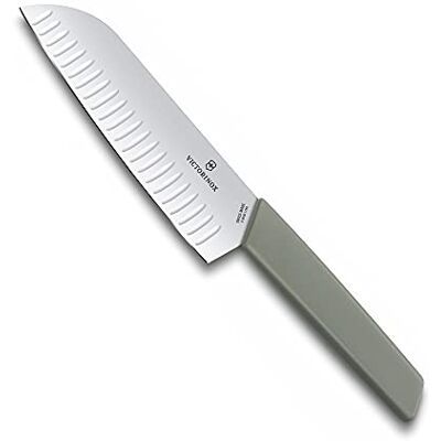 Victorinox Swiss Modern Santokumesser met koelsluiting, groen Victorinox Swiss Modern Santokumesser met koelsluiting, groen
