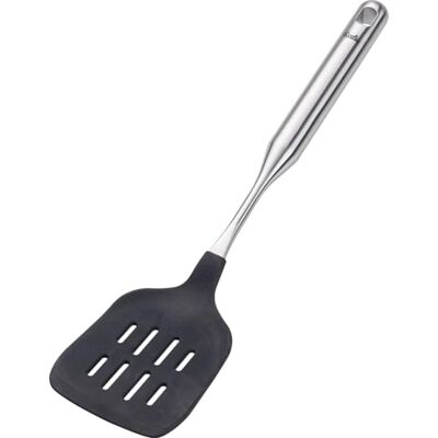 Fissler Essential siliconen braadspatel met roestvrijstalen handvat (34 cm) vaatwasmachinebestendig Fissler Essential siliconen braadspatel met roestvrijstalen handvat (34 cm) vaatwasmachinebestendig