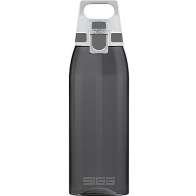 Sigg Waterfles Total Color Antraciet Herbruikbare waterfles (1 L), waterfles lekvrij en vrij van schadelijke stoffen, lichtgewicht en zeer resistent Tritan plastic waterfles Sigg Waterfles Total Color Antraciet Herbruikbare waterfles (1 L), waterfles lekvrij en vrij van schadelijke stoffen, lichtgewicht en zeer resistent Tritan plastic waterfles