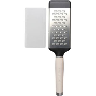 KitchenAid Kaasrasp van roestvrij staal met afgeronde handgreep, dubbelzijdige tanden kleur amandelwit KitchenAid Kaasrasp van roestvrij staal met afgeronde handgreep, dubbelzijdige tanden kleur amandelwit