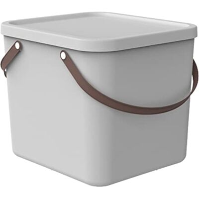 Rotho Albula Opbergdoos 40 liter met deksel, van kunststof (gerecycled PP), wit, 40 liter (40 x 40 x 34 cm) Rotho Albula Opbergdoos 40 liter met deksel, van kunststof (gerecycled PP), wit, 40 liter (40 x 40 x 34 cm)