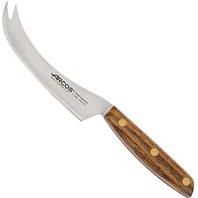 Arcos Kaasmes van roestvrij staal NITRUM 125 mm – houten handvat Ovengkol FSC – serie Nordika – verbeterde duurzaamheid en pasvorm Arcos Kaasmes van roestvrij staal NITRUM 125 mm – houten handvat Ovengkol FSC – serie Nordika – verbeterde duurzaamheid en pasvorm