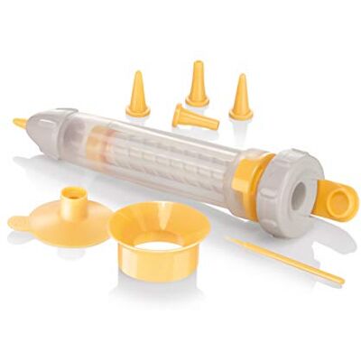 Tescoma 630536 Decora Bonbons pen met vijf tuit en trechter, Delícia-lijn, siliconen en kunststof Tescoma 630536 Decora Bonbons pen met vijf tuit en trechter, Delícia-lijn, siliconen en kunststof