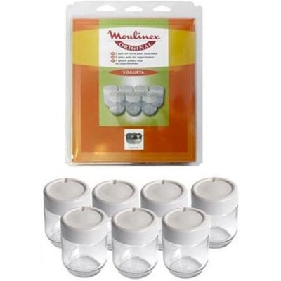 Moulinex Set van 7 glazen potten met deksel Moulinex Set van 7 glazen potten met deksel