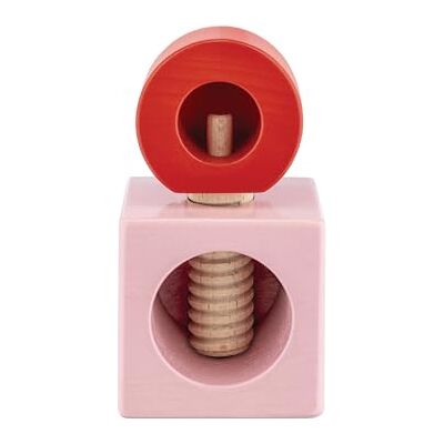 Alessi ES20 2 notenkraker, hout, roze, rood Alessi ES20 2 notenkraker, hout, roze, rood