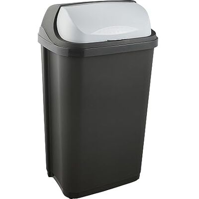 keeeper Vuilnisbak, afvalbak met klapdeksel, 50 l, Rasmus, grafietgrijs keeeper Vuilnisbak, afvalbak met klapdeksel, 50 l, Rasmus, grafietgrijs