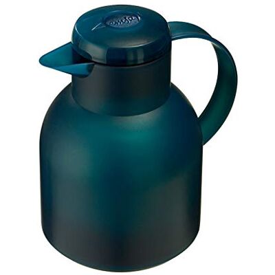 Emsa Samba 505719 Thermosfles 1 liter met Quick Press-sluiting, 100% waterdicht, 12 uur voor warme dranken en 24 uur voor koude, turquoise doorschijnend Emsa Samba 505719 Thermosfles 1 liter met Quick Press-sluiting, 100% waterdicht, 12 uur voor warme dranken en 24 uur voor koude, turquoise doorschijnend