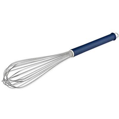 Thermohauser Garde (roestvrij staal), 45 cm lang, blauwe kunststof handgreep en ophanghaak, met 16 lussen Thermohauser Garde (roestvrij staal), 45 cm lang, blauwe kunststof handgreep en ophanghaak, met 16 lussen