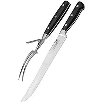 Master Class KCCARVSETBLK messenset, zilver/zwart, 2 stuks Master Class KCCARVSETBLK messenset, zilver/zwart, 2 stuks