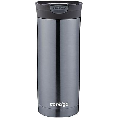 Contigo Huron Snapseal Thermosbeker van roestvrij staal met gemakkelijk te reinigen BPA-vrij deksel, staalgrijs, 473 ml Contigo Huron Snapseal Thermosbeker van roestvrij staal met gemakkelijk te reinigen BPA-vrij deksel, staalgrijs, 473 ml