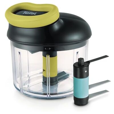 Tefal K13212 Ingenio 5 Seconden Hakmolen Zonder Stroom, Incl Ijskrusher; Inhoud: 900 Ml; Universele Hakmolen Voor Groenten, Fruit, Uien, Noten, Knoflook, Babyvoeding, Zwart/Groen Coupe légumes multifonction breveté Hache oignons et noix Prépare glace pi Tefal K13212 Ingenio 5 Seconden Hakmolen Zonder Stroom, Incl Ijskrusher; Inhoud: 900 Ml; Universele Hakmolen Voor Groenten, Fruit, Uien, Noten, Knoflook, Babyvoeding, Zwart/Groen Coupe légumes multifonction breveté Hache oignons et noix Prépare glace pi