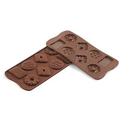 silikomart 22.125.77.0065 SCG25 bakvorm voor chocolade, 8 putten, siliconen, bruin silikomart 22.125.77.0065 SCG25 bakvorm voor chocolade, 8 putten, siliconen, bruin