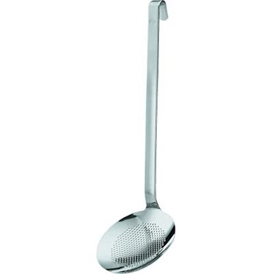 RÖSLE Platte schuimspaan met fijne perforatie, met haakgreep, 12 cm, roestvrij staal 18/10, vaatwasmachinebestendig RÖSLE Platte schuimspaan met fijne perforatie, met haakgreep, 12 cm, roestvrij staal 18/10, vaatwasmachinebestendig